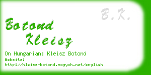 botond kleisz business card